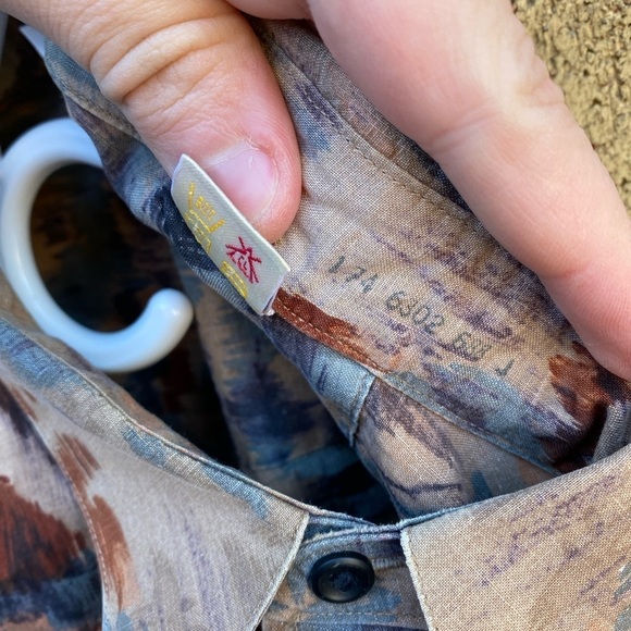 Vintage 1995 Christian Dior Abstract Button Up Shirt XL - Picture 2 of 15